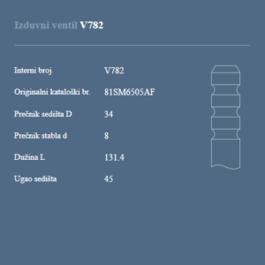 AUTOVENTIL V782 IZ.VEN. FORD 1.6CVH