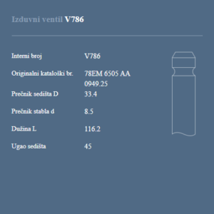 AUTOVENTIL V786 IZ.VEN.FORD GRANADA 1.9/2.1