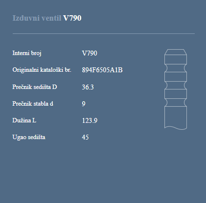 AUTOVENTIL V790 IZ.VEN.FORD TRANSIT 2.5D