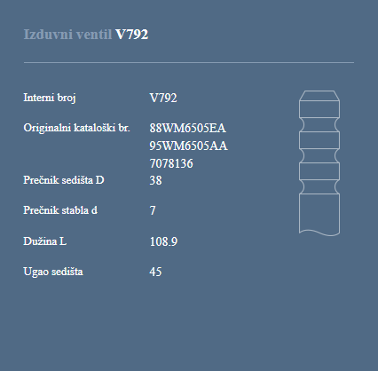 AUTOVENTIL V792 IZ.VEN.FORD SIERA .SCORPIO 2.0I