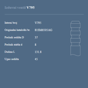 AUTOVENTIL V795 IZ.VEN.FORD 1.6 CVH
