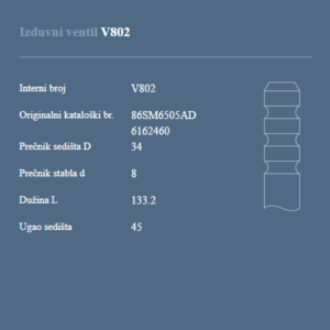 AUTOVENTIL V802 IZ.VEN.FORD 1.4 B-CVH