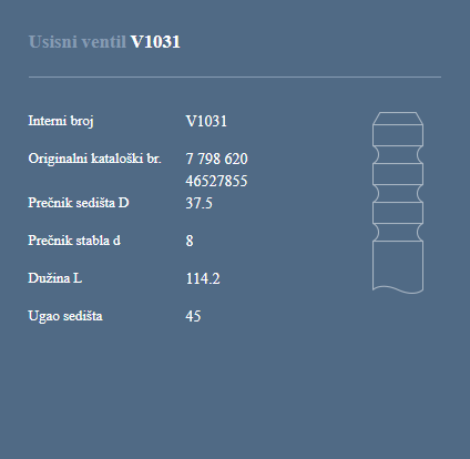 AUTOVENTIL V1031 US.VEN.FIAT 1.9TD.2.4D