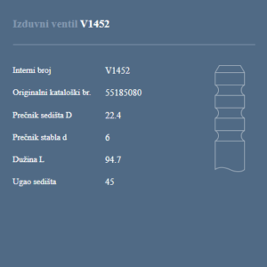 AUTOVENTIL V1452 IZ.VEN.LANCIA NEW Y 1.2 16V