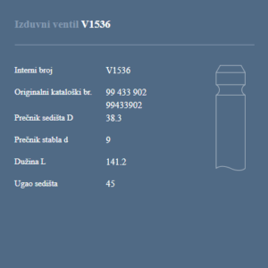AUTOVENTIL V1536 IZDUVNI VENTIL IVECO 99433902