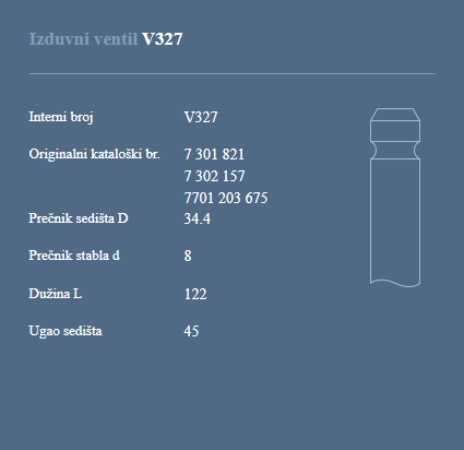 AUTOVENTIL V327 IZ.VEN.RIVAL -GAMA-S