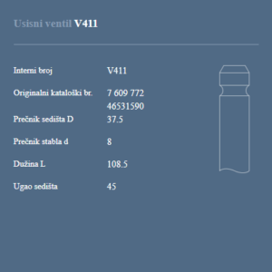 AUTOVENTIL V411 US.VEN.FIAT 1.4/1.6B