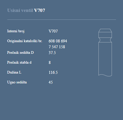 AUTOVENTIL V707 US.VEN.FIAT 1.7/1.9 D