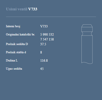 AUTOVENTIL V733 US.VEN.FIAT 1.7/1.9/2.0 D