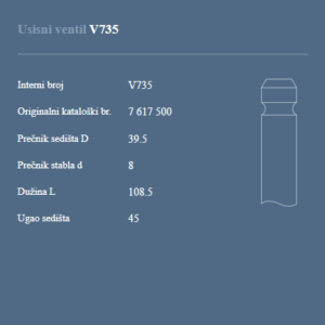 AUTOVENTIL V735 US.VEN.FIAT/LANCIJA 1.6