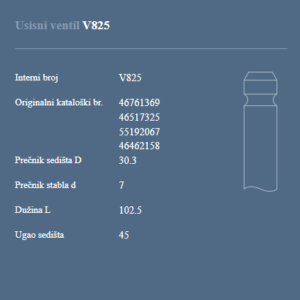AUTOVENTIL V825 US.VEN.FIAT 1.6B-16V