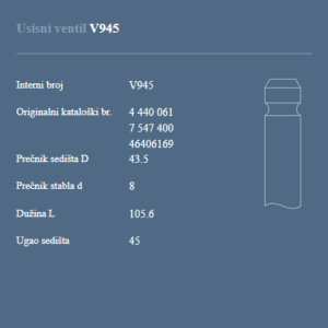 AUTOVENTIL V945 US.VEN.FIAT 1.6/2.0B