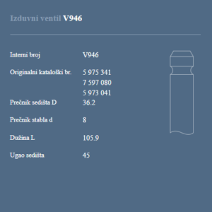 AUTOVENTIL V946 IZ.VEN.FIAT 1.6/2.0 B