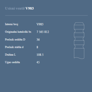 AUTOVENTIL V983 US.VEN. FIAT UNO 1.3/1.4 TURBO