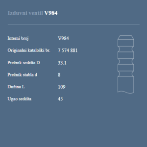 AUTOVENTIL V984 IZ.VEN. FIAT UNO 1.3/1.4 TURBO