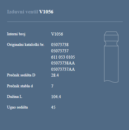 AUTOVENTIL V1056 IZ.VEN.MERCEDES VITO 2.0/2.2 49355466