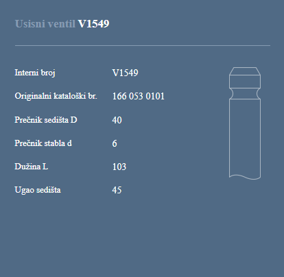 AUTOVENTIL V1549 US.VEN. DB A 140/ A160 1.4 1.6