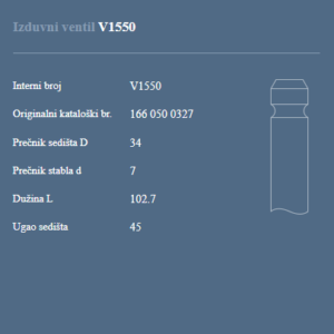 AUTOVENTIL V1550 IZ.VEN.MERCEDES A140/A160 1.4/1.6