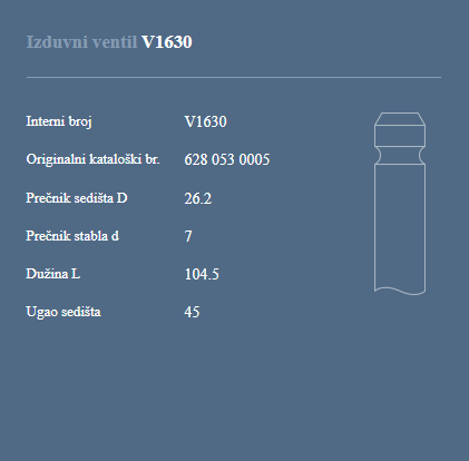 AUTOVENTIL V1630 IZ.VEN.SPRINTER 2.2 16V 49355734