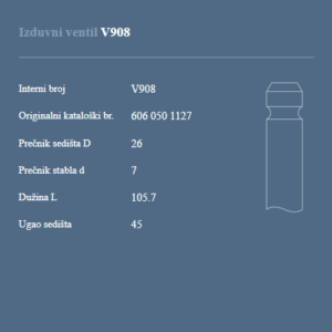 AUTOVENTIL V908 IZ.VEN DB 605 2.5 20V