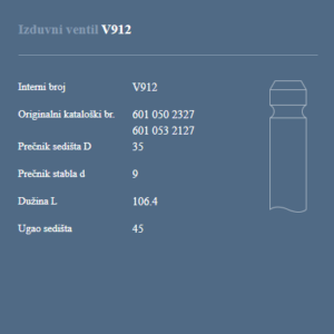 AUTOVENTIL V912 IZ.VEN. OM 601/602/603 2.5/3.5