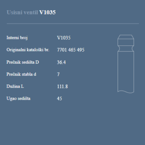 AUTOVENTIL V1035 US.VEN.RENAULT SAFRANE 1.9/2.2