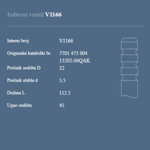 AUTOVENTIL V1166 IZ.VEN.RENO CLIO 1.2 16V