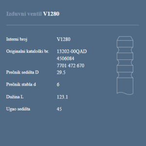 AUTOVENTIL V1280 IZ.VEN.RENO LAGUNA 2.2 DCI