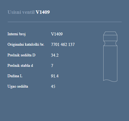 AUTOVENTIL V1409 RENO 5 GTR/TL/TR
