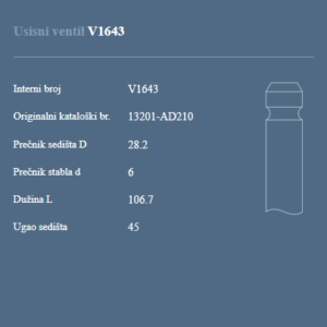 AUTOVENTIL V1643 US.VEN.NISSAN 2.2DCI 49355775