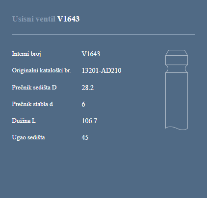 AUTOVENTIL V1643 US.VEN.NISSAN 2.2DCI 49355775