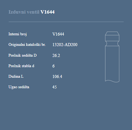 AUTOVENTIL V1644 IZ.VEN.NISSAN 2.2 DCI 49355776