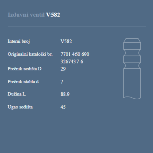 AUTOVENTIL V582 IZ.VEN. RENO R5 R9 R11