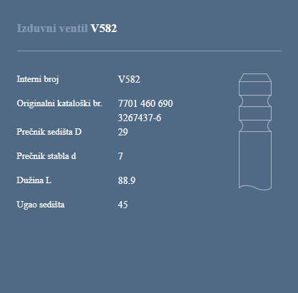 AUTOVENTIL V582 IZ.VEN. RENO R5 R9 R11