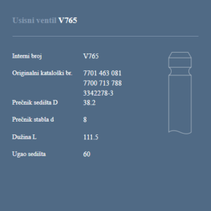 AUTOVENTIL V765 US.VEN.RENAULT R5/9/11/19/21