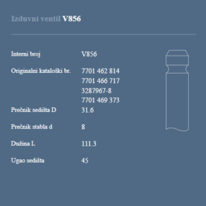 AUTOVENTIL V856 IZ.VEN. CLIO/MEGANE 1.9TD