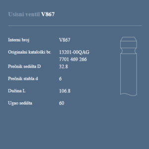 AUTOVENTIL V867 US.VEN. RENAULT CLIO 1.1