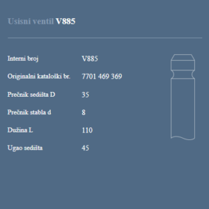 AUTOVENTIL V885 US. VEN. MEGAN 1.9 D.CLIO 1.9