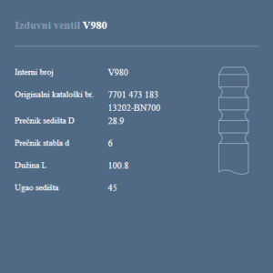 AUTOVENTIL V980 IZ. VEN. RENAULT CLIO 1.5 DCI