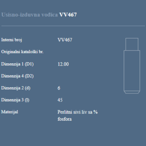 AUTOVENTIL VV467 US.-IZ. VODJICA VOLVO S80 2.0 I 20 V