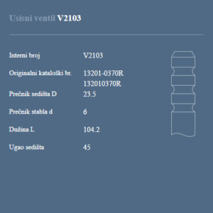 AUTOVENTIL USISNI VENTIL NISSAN QASHGAI 1.6 DCI