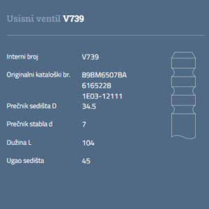 AUTOVENTIL V739 US.VEN.FORD 1.3 HCS