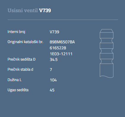 AUTOVENTIL V739 US.VEN.FORD 1.3 HCS