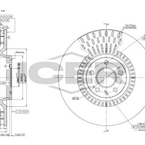 KOCIONI DISK PREDNJI A6 ALLROAD / C7 / A7 / A8 icer