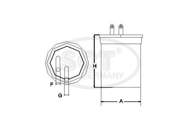 FILTER NAFTE E-CLASS W204 W212 08+ SPRINTER 06+   20/1 sct