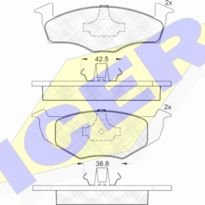 DISK PL. VW GOLF III/POLO 91+ 2+2 19.7 MM