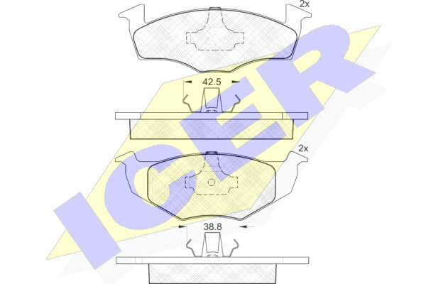 DISK PL. VW GOLF III/POLO 91+ 2+2 19.7 MM