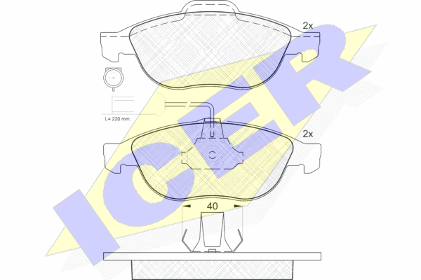 DISK PLOCICE PREDNJE ALFA/FIAT 156 97-03 icer