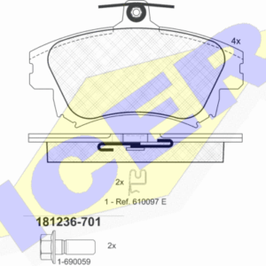 DISK PL. MITSUBISHI/SMART/VOLVO COLT/S40/V40