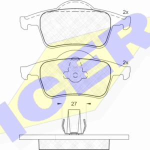 DISK PL. ZAD. VOLVO S60/S80/V70